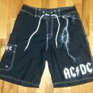 AC/DC Thunderstruck Board Shorts size 30 NEW nwot heavy metal guitar rock