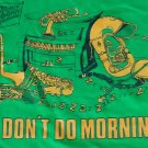 Jazz Band We Don't Do Mornings vintage t shirt L 50/50 rock blues horn guitar