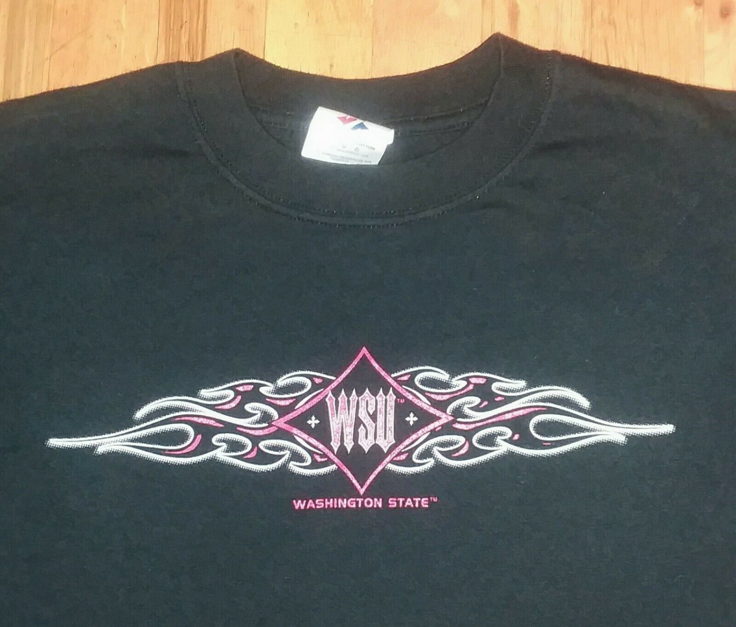 Washington State Cougars tattoo t shirt L college football basketball