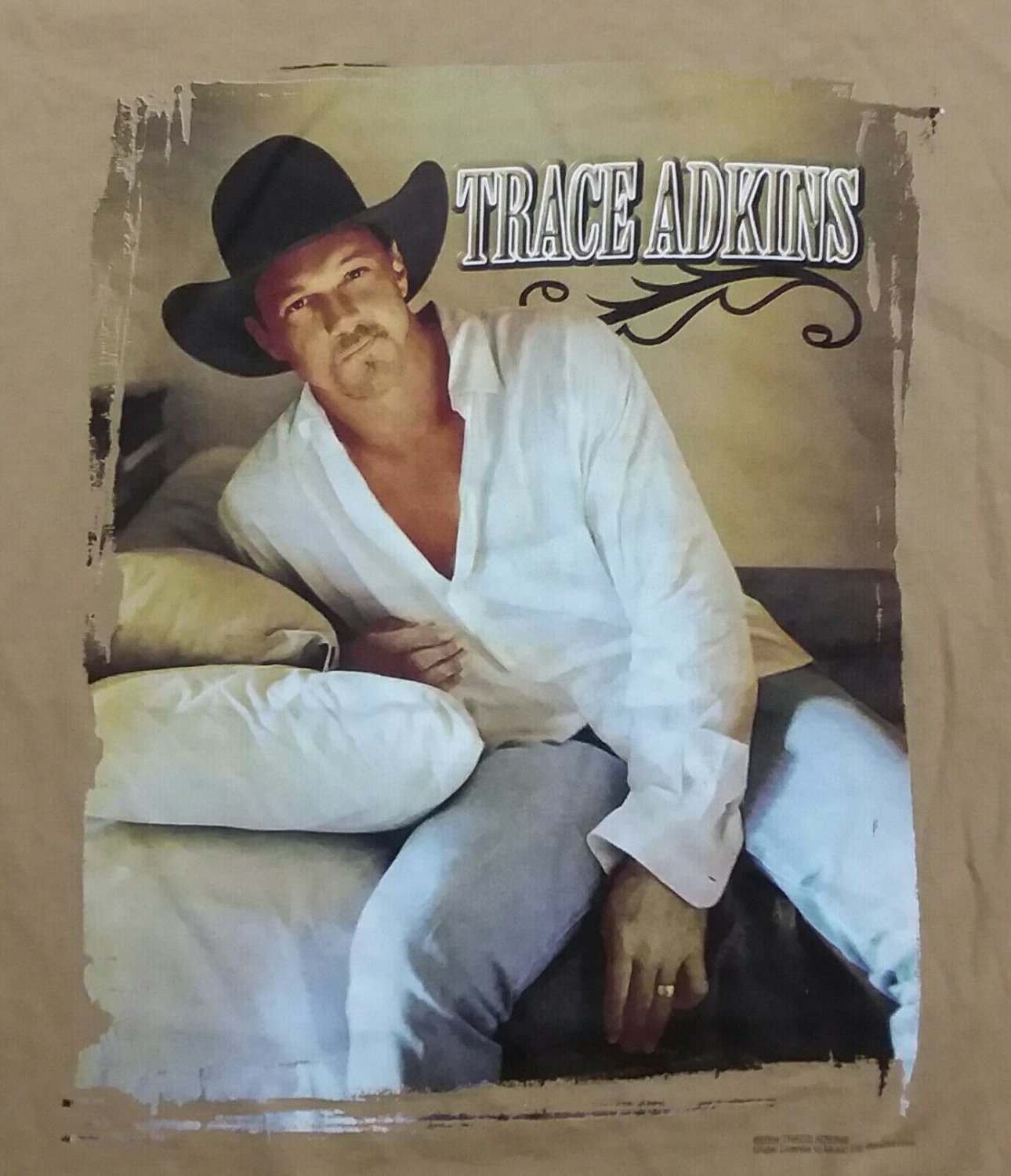 Trace Adkins Country Western concert Tour t shirt M guitar cowboy horse hat