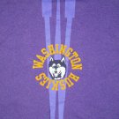 Washington Huskies "W" purple strip t shirt XL UW retro school college football