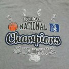 Duke Blue Devils College Basketball Champions gray t shirt XL X-Large football