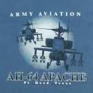 US ARMY AVIATION APACHE HELICOPTER FT HOOD TEXAS t shirt M Medium Military