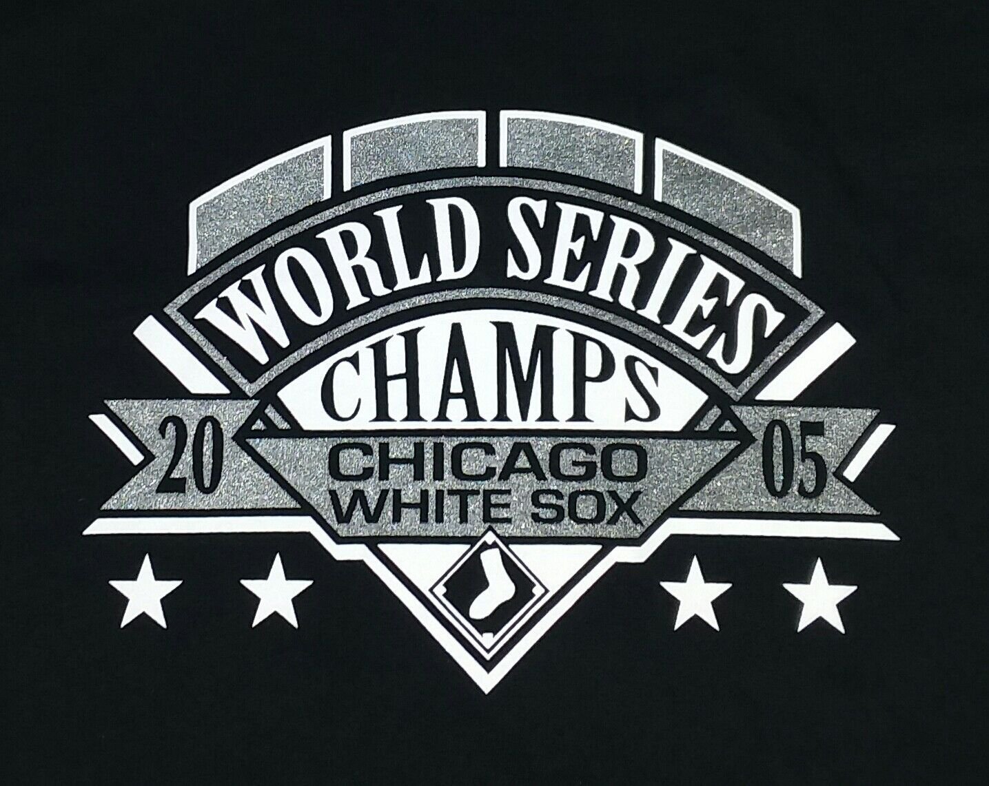 Chicago White Sox World Series Champs black t shirt L baseball champs champions