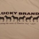 Lucky Brand Jeans covering asses of America donkey t shirt 2XL funny fun party