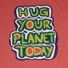 Earth Day Peace Hug Your Planet Today t shirt L NEW orca whale hippie animal