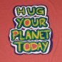 Earth Day Peace Hug Your Planet Today t shirt L NEW orca whale hippie animal