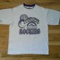 Colorado Rockies Baseball vintage gray purple ringer t shirt L denver broncos