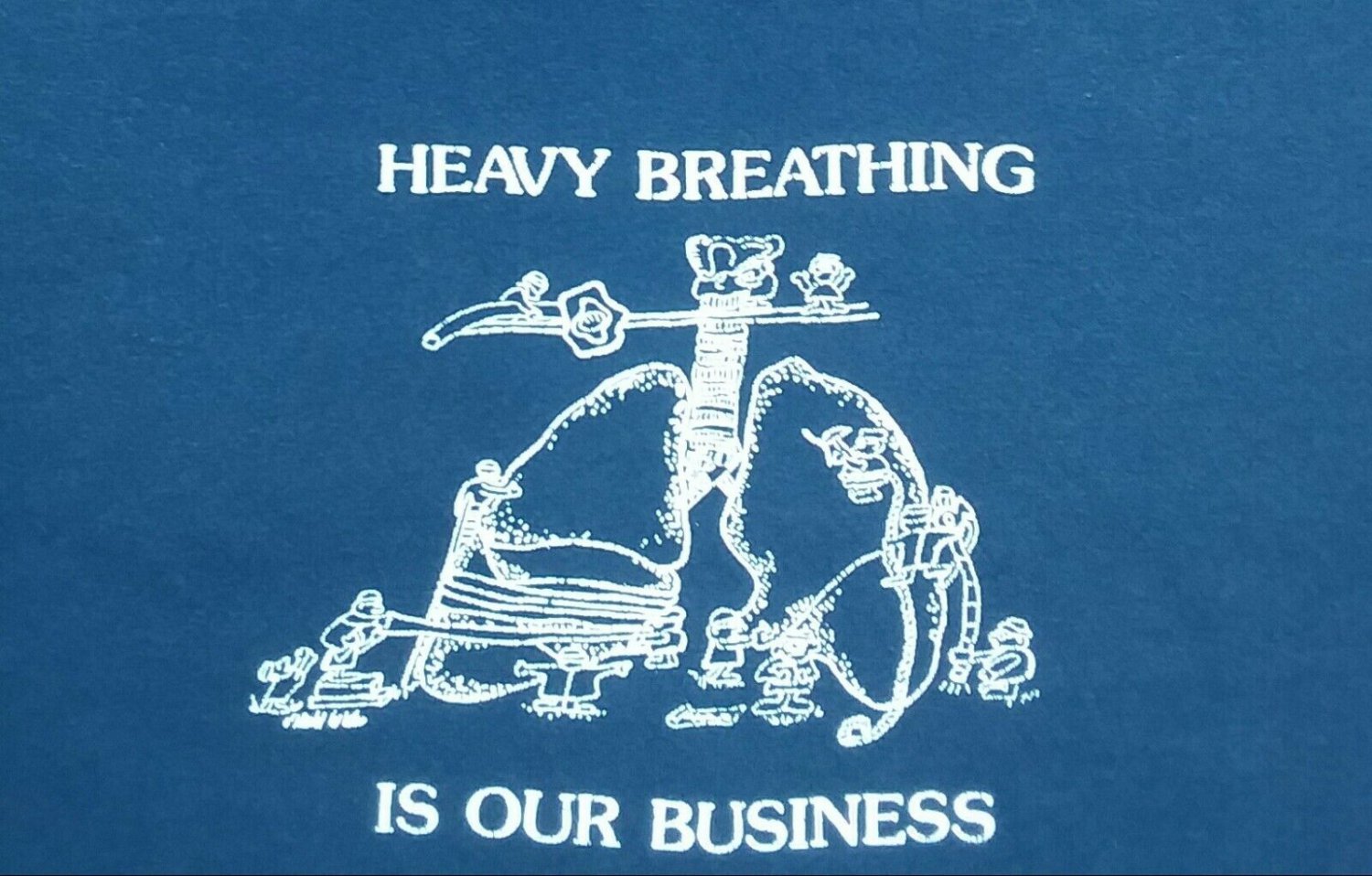 vintage Nurse Heavy Breathing Lungs Pulmonary t shirt L medical doctor