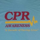 vintage nurse doctor CPR Awareness Saving Lives blue t shirt M medium excellent
