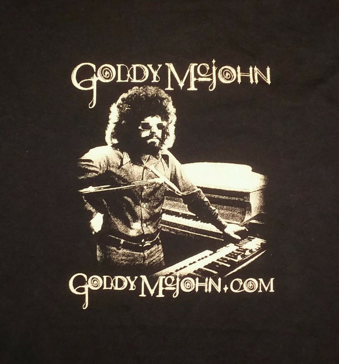 vintage Goldy McJohn Steppenwolf keyboard t shirt XL concert tour motorcycle