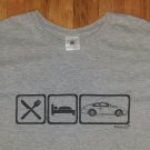Eat Sleep Race Car Speed Drift t shirt L nascar Toyota Nissan honda jetta