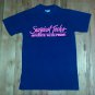 vintage Nurse Surgical Tech Doctor blue t shirt Small tight fit hot pink graphic