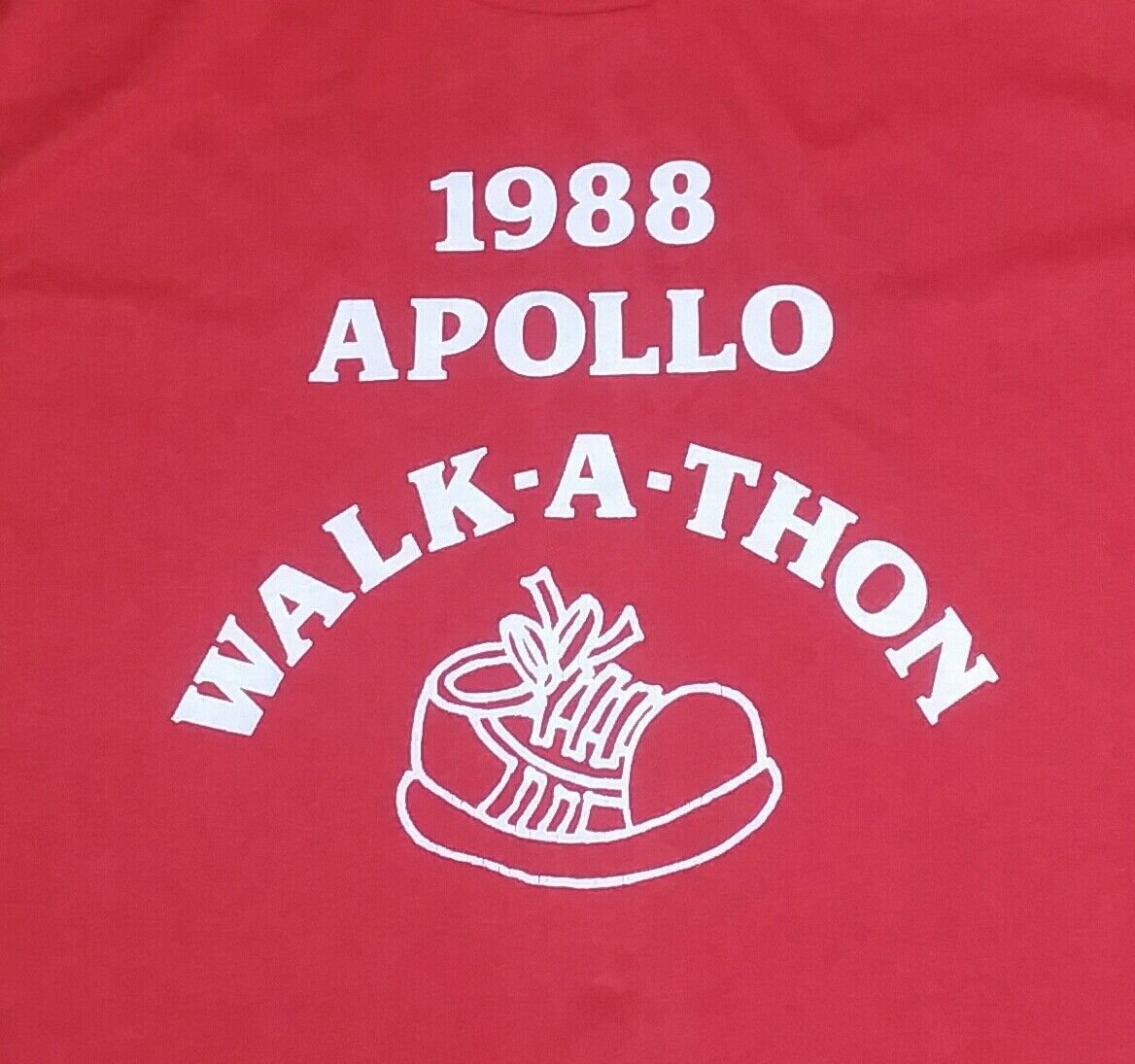vintage 80s 1988 Apollo Walk-A-Thon Volkssport t shirt L 50/50 running jogging