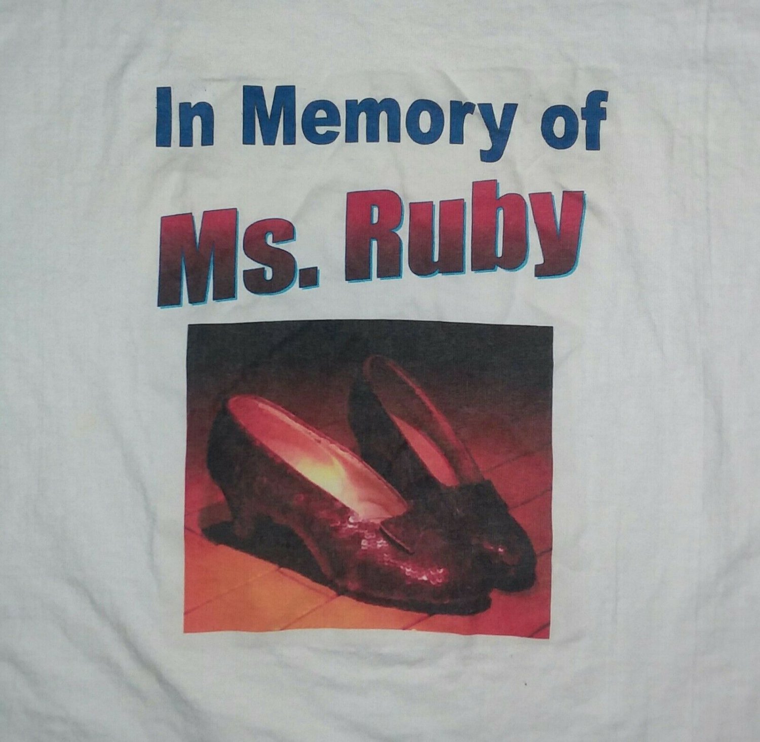 vintage Memory of Ms Ruby Slippers t shirt M wizard of oz wicked witch