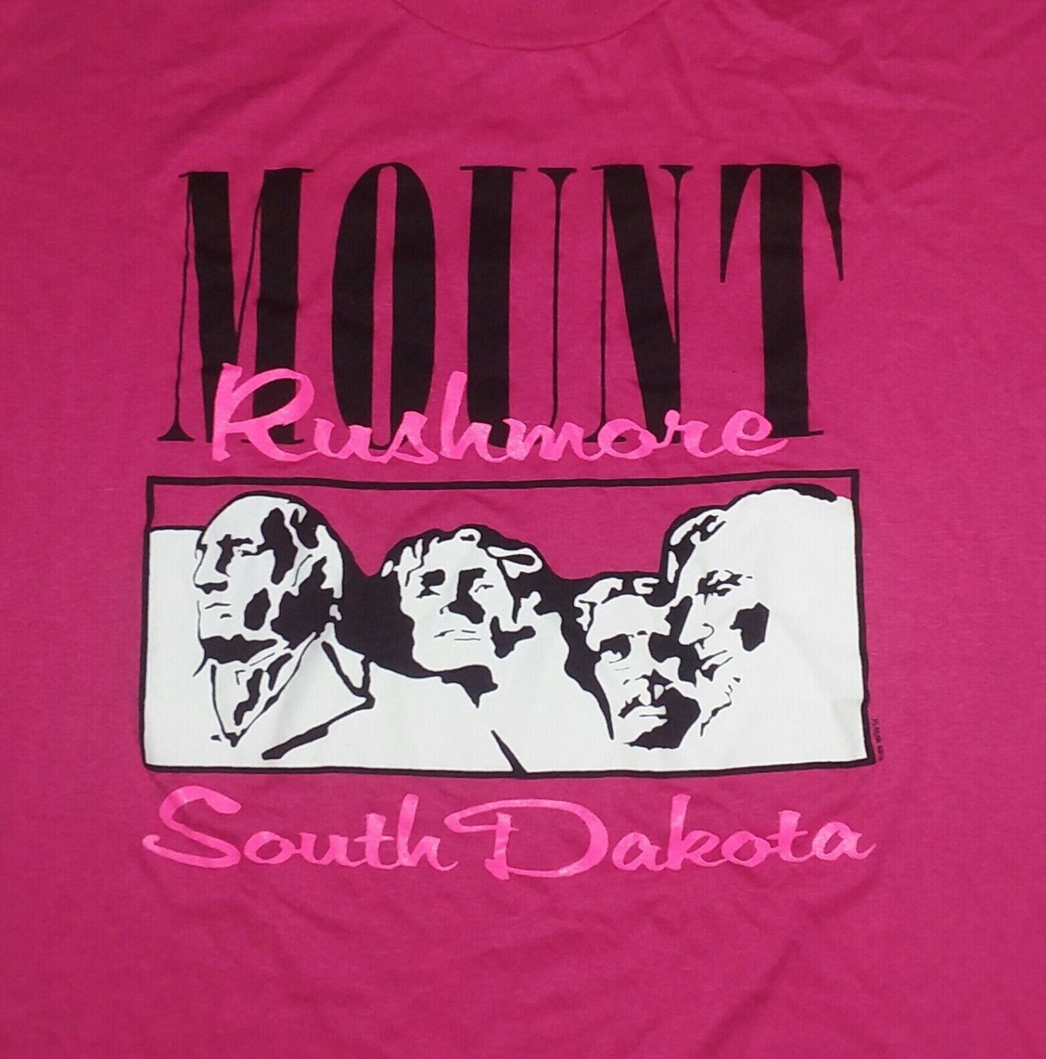 vintage Mount Rushmore souvenir t shirt XL 50/50 president south dakota pink