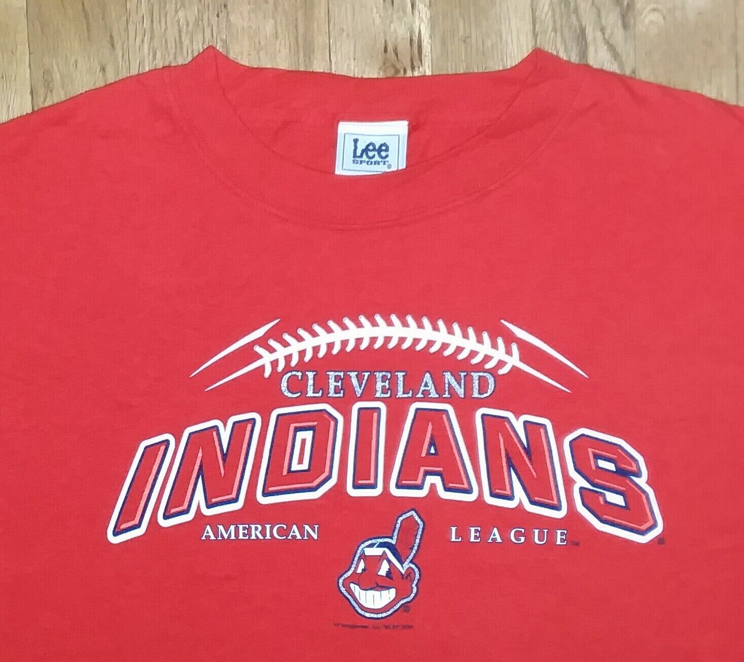 Cleveland Indians Baseball Team red t shirt 3XL chief wahoo 3X-Large