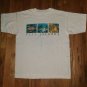 vintage Fuji Islands tropical fish turtle sailboat t shirt M beach vacation