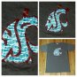 Washington State Cougars Busch Beer Logo t shirt M 50/50 football basketball