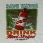 vintage Red Stripe Drink Beer Save Water Jamaica t shirt M reggae ganja music