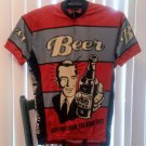 Beer Give Brain Night Off funny Bicycle Cycling Jersey M bike tour de france