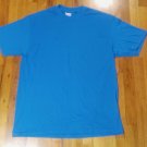 vintage single stitch Hanes 50/50 Blue Blank Front Back t shirt XL NEW nwot
