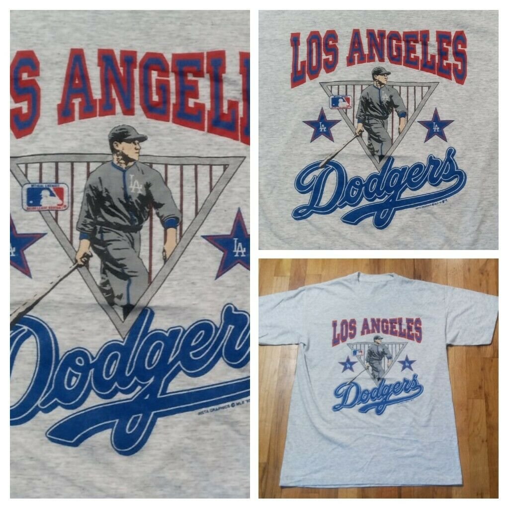 vintage 90s single stitch Los Angeles Dodgers baseball t shirt L Lakers Rams