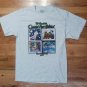 Disney Mickey Mouse Frozen theme Chalk Art t shirt M NEW Donald duck goofy