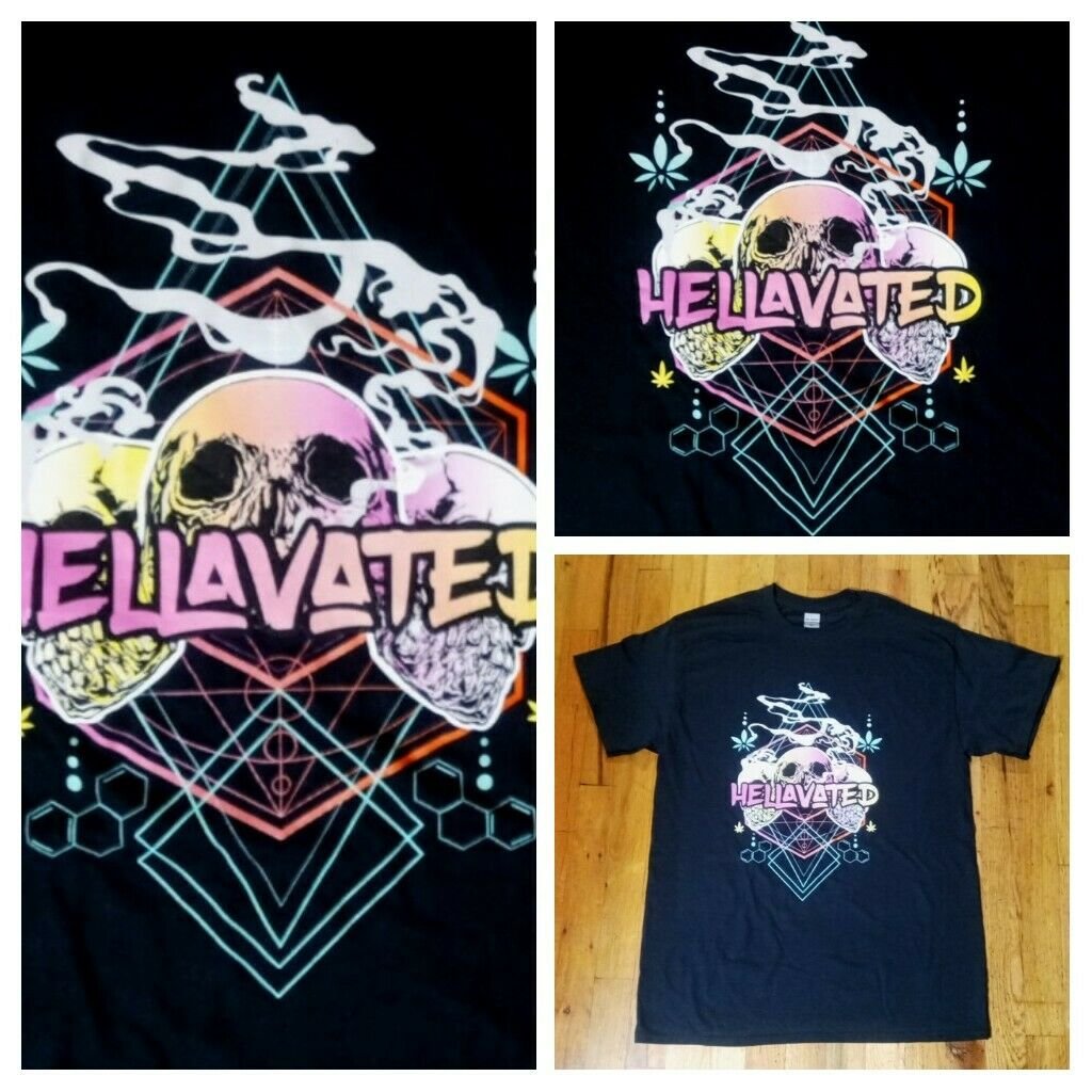 marijuana ganja pot vape Hellavated t shirt M NEW concert party college