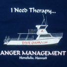 Diver Down Dive Hawaii Therapy Anger Management t shirt L beach ocean scuba