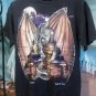 vintage Other World's Dragon Law fantasy game t shirt L D&D dungeon Zelda