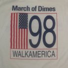 Vintage March of Dimes Walk America 98 t shirt XL american flag marathon