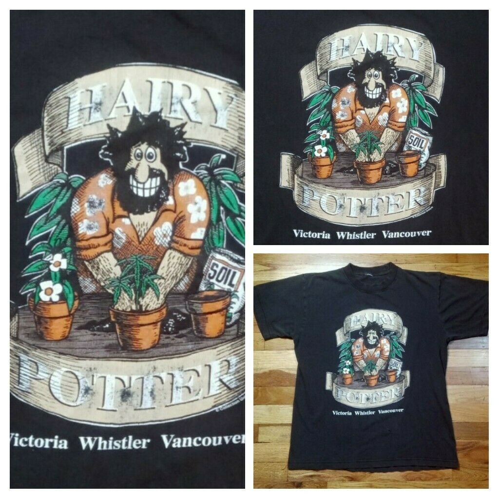Marijuana Pot Ganja Harry Potter Garden Grower Canada t shirt M hippie