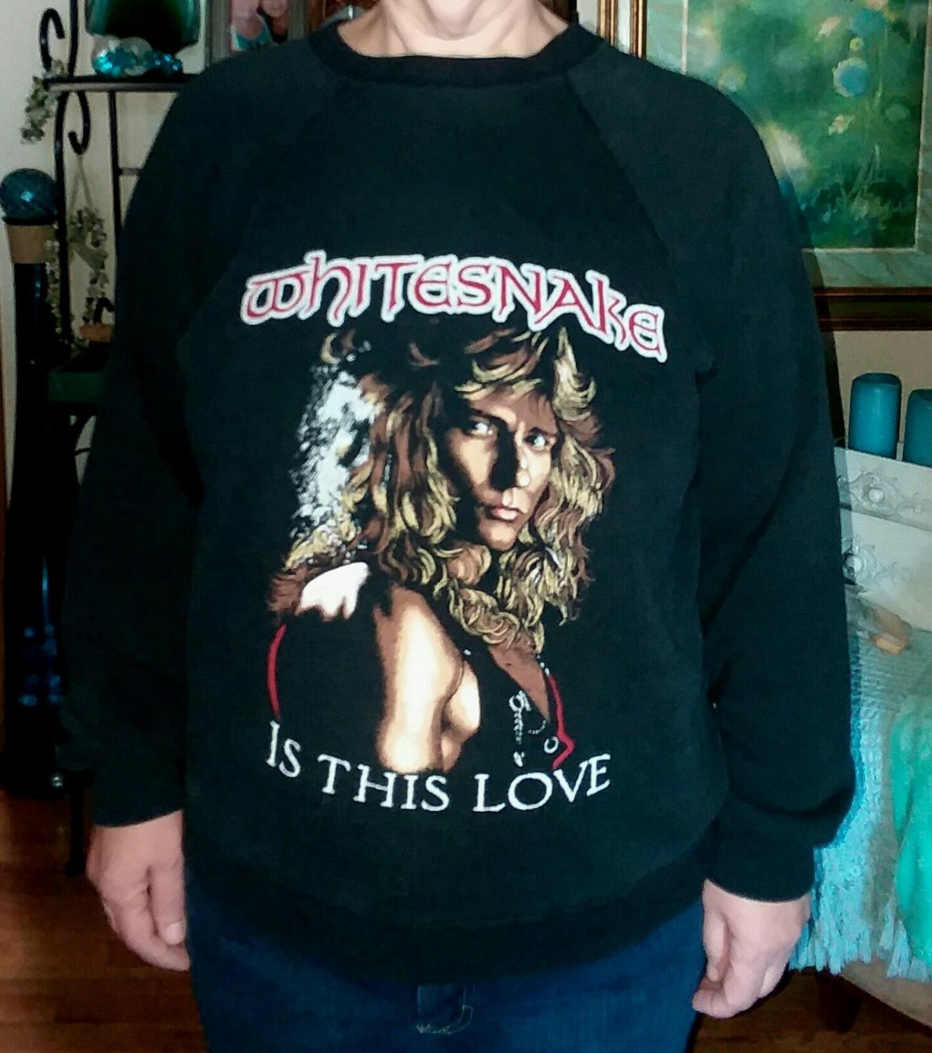 vintage single stitch Whitesnake Concert Tour rare SWEATSHIRT L shirt metal