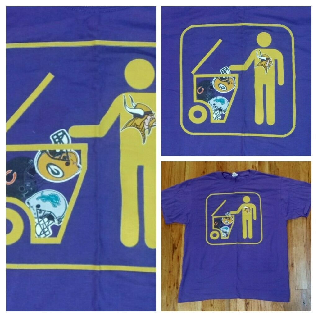 Minnesota Vikings NFC Central Rival t shirt L Garbage Trash Litter football