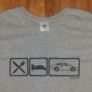 Eat Sleep Race Car Speed Drift Motorhalics t shirt L nascar Toyota Nissan honda