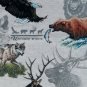 vintage single stitch mountain wildlife deadstock t shirt M animal eagle wolf