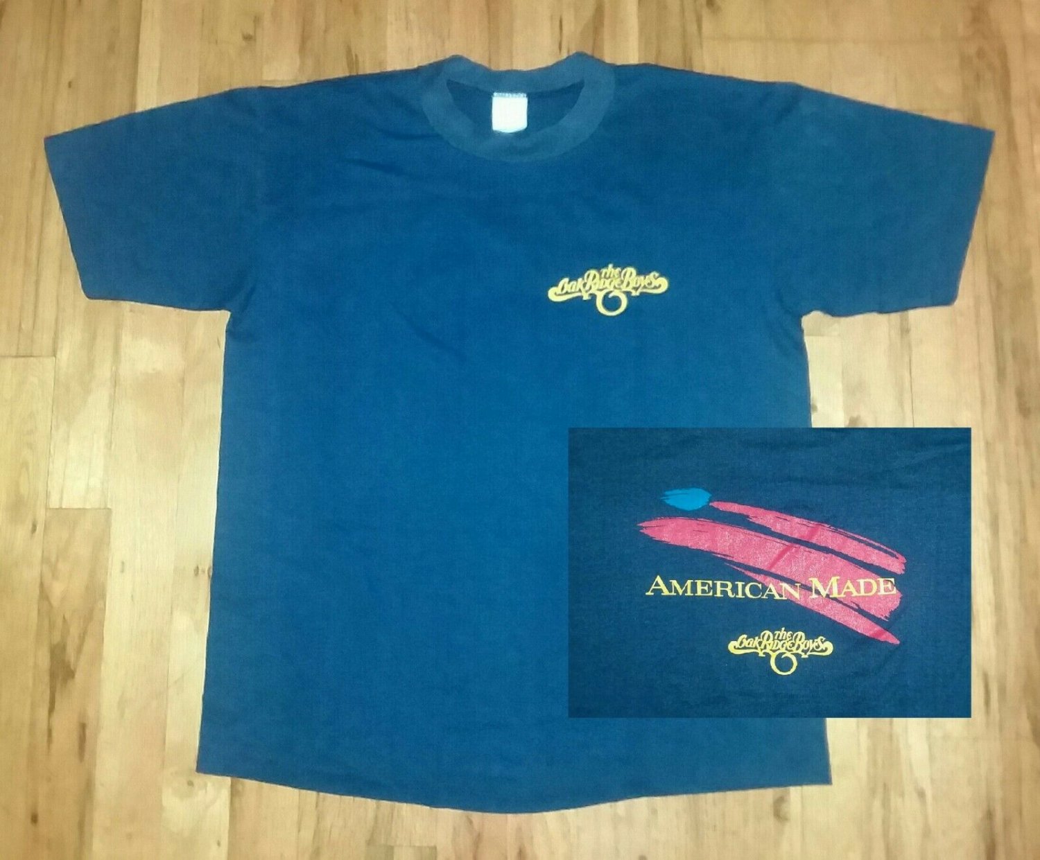 vintage 80s Oak Ridge Boys Concert tour t shirt L 50/50 garth brooks country