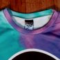 Alien Psychedelic Rainbow Tie Dye Sweatshirt M UFO hippie ganja marijuana pot