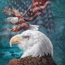 American Bald Eagle Flag Tie Dye t shirt L the Mountain July 4th
