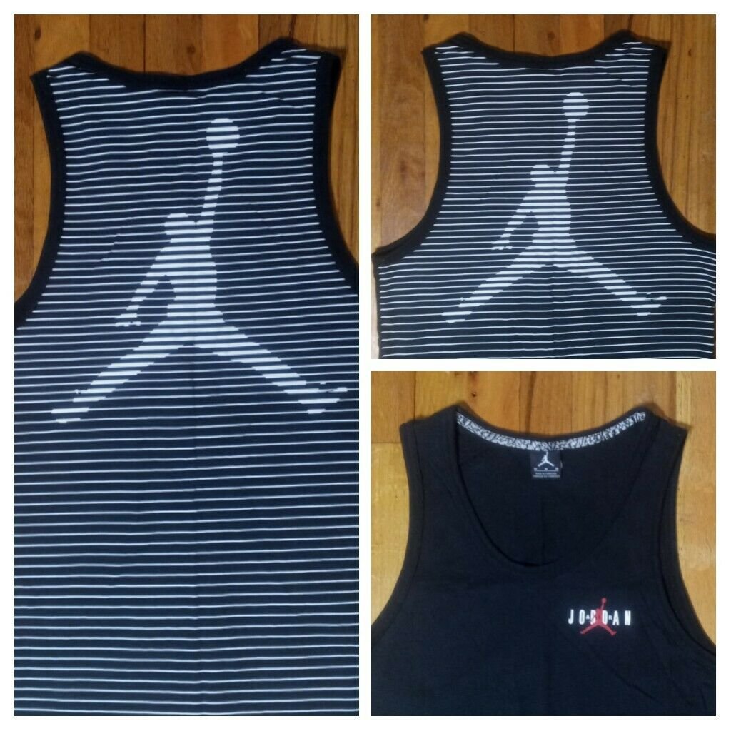 rare back Nike Air Micheal Jordan tank top shirt M Chicago bulls NBA Basketball