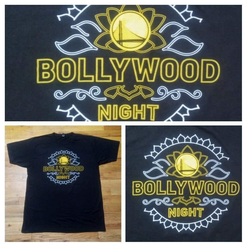 Golden State Warriors Stephen Curry Bollywood Nights t shirt L NBA basketball