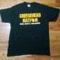 vintage Green Bay Packers Cheesehead Nation Beer Brats t shirt L Aaron Rogers