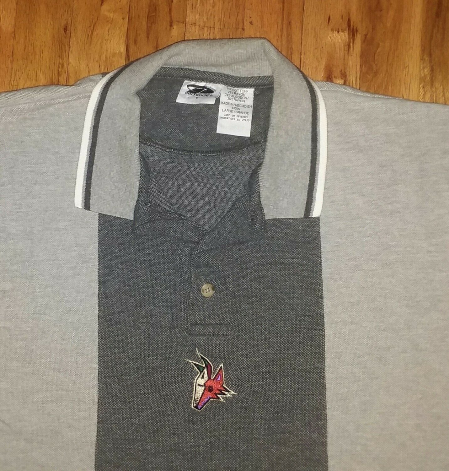 vintage Phoenix Coyotes NHL Hockey collared shirt L suns desert indian large