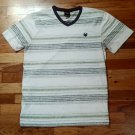 new Zoo York Inside Out V-neck shirt M 60/40 medium strips nwot