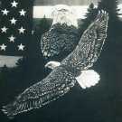 Montana American Flag Bald Eagle Souvenir t shirt XL animal bird tie dye outdoor