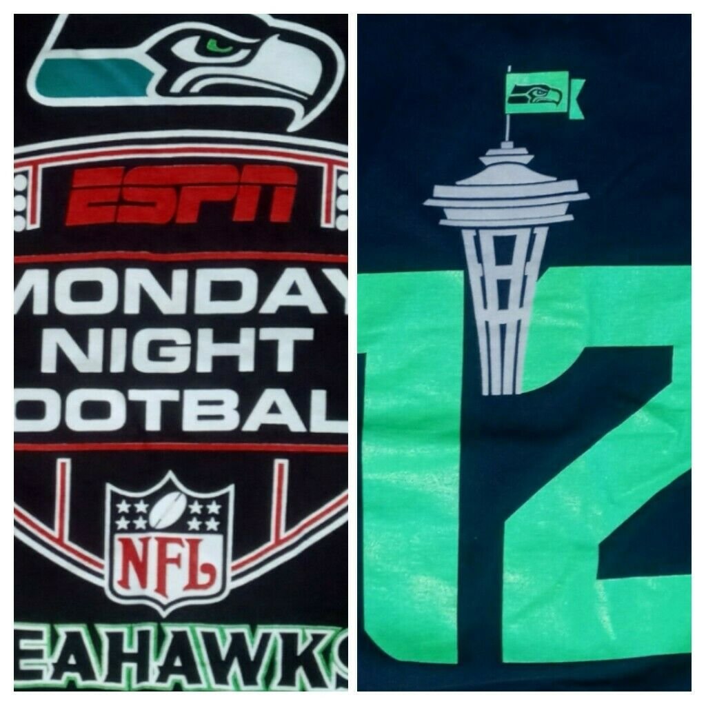 rare Seattle Seahawks MNF 12th Fan Space Needle t shirt Small NFL football