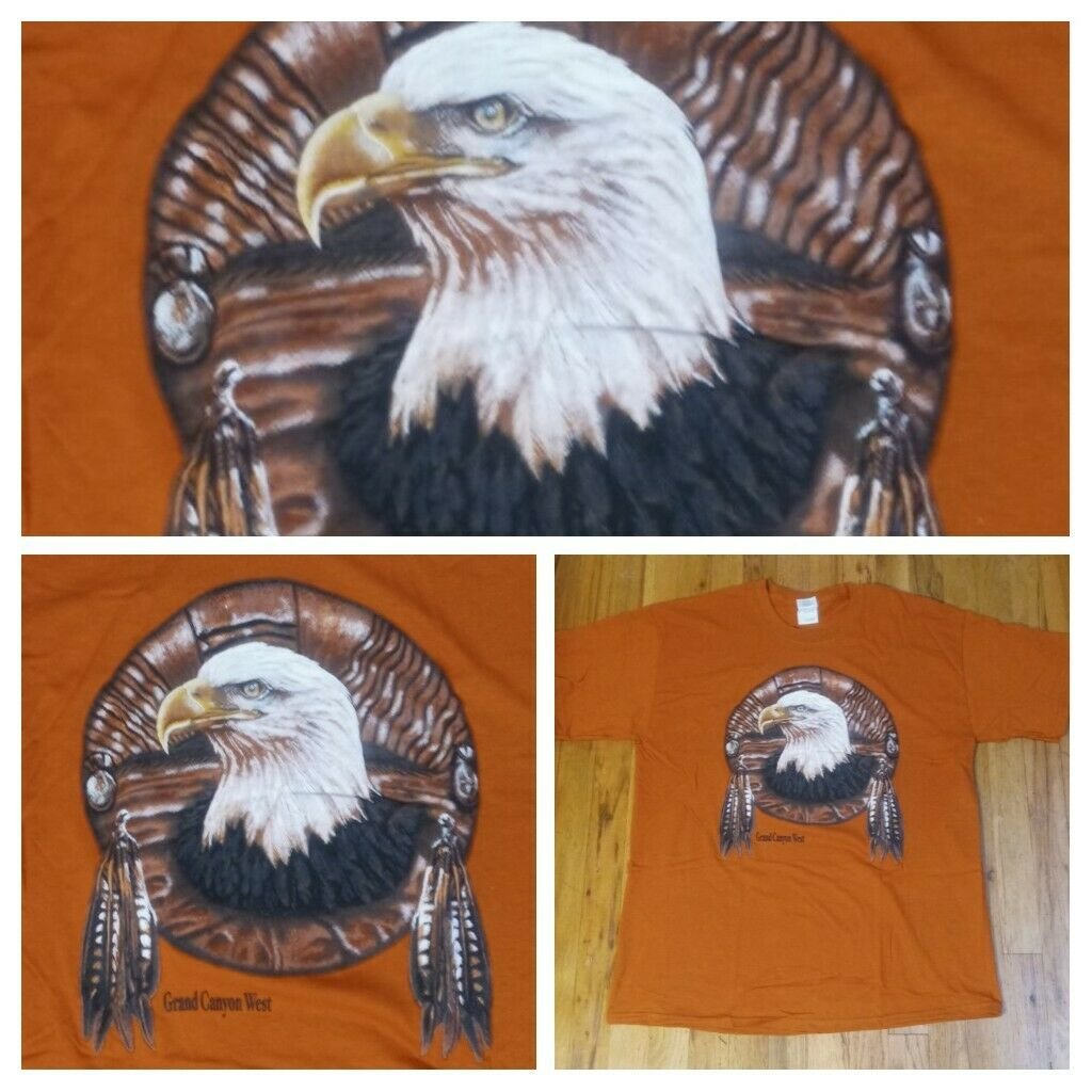 Bald Eagle Dreamcatcher Grand Canyon Souvenir t shirt L NEW