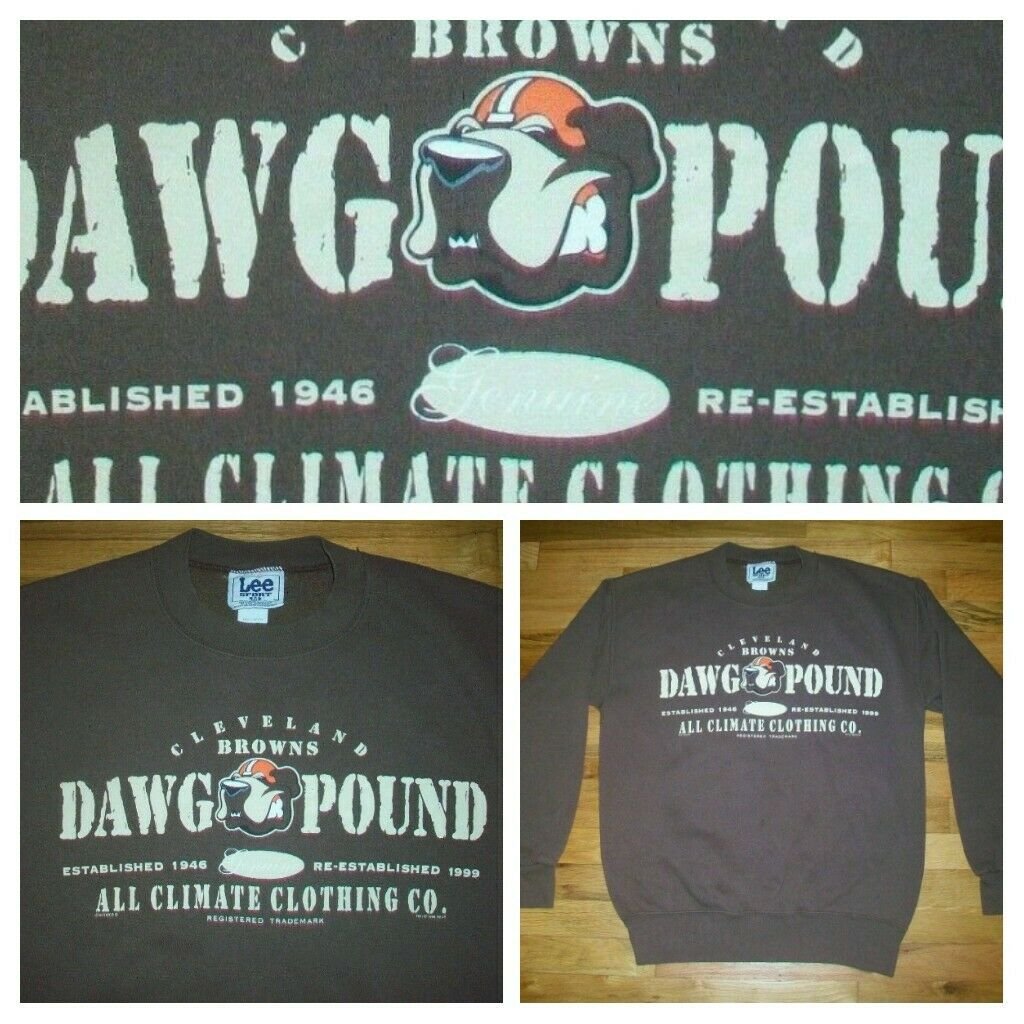 vintage 90s Cleveland Browns Dawg Pound Sweatshirt M 50/50 baker mayfield