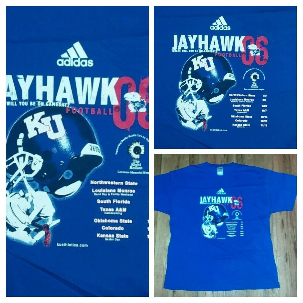 Kansas JayHawks Ready for Game Day t shirt XL NEW nwot college football